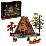 LEGO Ideas A-Frame Cabin 21338 Building Kit for Adults (2,082 Pieces), Multi Color