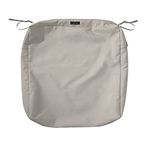 Classic Accessories Ravenna Water-Resistant Patio Seat Cushion Cover, 23 x 23 x 5 Inch, Mushroom