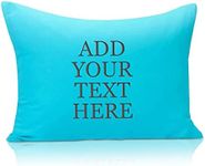 Personalized Toddler Pillow Cases 14x20 Inches - Super Soft and Cozy Brushed Microfiber Kids Pillowcase with Zipper - Toddler Pillowcase with Custom Name for Boys and Girls - Blue