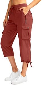 Soothfeel Women's Cargo Capris Pants with 6 Pockets Lightweight Quick Dry Travel Hiking Summer Pants for Women Casual (Savannah, XS)