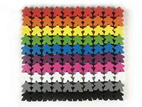 APOSTROPHE Games Wooden Meeples Family Games Accessories – 100 Multi-Colour Board Game Tokens Ideal for Sorting, Counting, Classrooms, Replacement Pieces