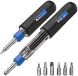 Screwdriver Multi Tool Magnetic | Multi-Bit Auto Loading Barrel Patented | Ergonomic Anti-Roll Handle with Rotating Collar | Industrial High-Grade Bit Set Bonus | Award Winning Design