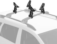 BougeRV Kayak Roof Rack Saddles, Universal Crab Roof Mounting Kit for Car SUV Truck Cross Bars, Carrier Kayak Paddle Board Surfboard with Tie Down Straps Ratchet Strap,150LBS Load Capacity(2 Pairs)