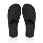 MIFUZI Men Home Slippers Winter House Indoor Bedroom Room Soft Warm Cloth Slippers Comfortable Lightweight Anti Skid BLACK 4