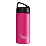 Laken TA5FS Thermo Classic Vacuum Insulated Stainless Steel Water Bottle Wide Mouth-500-Milliliter/17 Ounce, Fuchsia