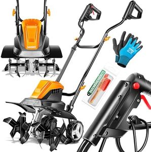 MASKO® Motobineuse électrique 1500 Watts | 40cm de Largeur de Travail, 20cm de Profondeur de Travail | Bineuse | Motoculteur à Fraise | Cultivateur | Fraiseuse de Jardin | Bineuse électrique/Orange