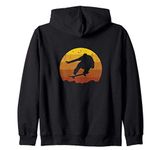 Skaters Having Fun Retro Sunset Skateboard Gift Teen Skaters Zip Hoodie