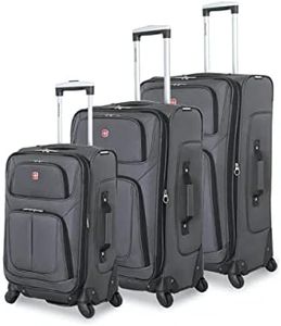 SWISSGEAR 6283 Amazon Lot de 3 bagages Spinner avec kit Dopp Noir