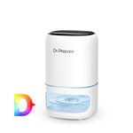 DR.PREPARE Dehumidifiers for Home, 2-in-1 Dehumidifier and Air Purifier with Filter, Auto Off & Timer, Ultra Quiet, Low Energy Portable Small Electric 1000ml Dehumidifier for Bedroom Bathroom Wardrobe