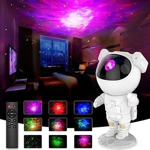 Astronaut Galaxy Star Projector Night Light - with Timer Remote Control and 360°Adjustable Design for Kids Baby Bedroom Christmas Birthdays Valentine's Day etc