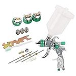 YaeTek HVLP Gravity Feed Air Spray Gun 3 Nozzles 1.4mm 1.7mm 2.0mm, Professional Air Paint Kits with 600cc Cup for Car Primer, Surface Painting, Coatings