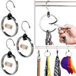 3-Pack Multipurpose Closet Hanger Organize All Your Belts, Sport Hats, Ties, Scarves, Purses, Garment, Gear and More! ROLLY HANGER is Uniquely Designed to Accommodate Both Heavy and Light Items