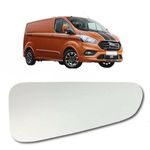 ALIGOPARTS Right Driver Side Lower Wing Mirror Glass for Ford Transit Custom BK21-17A700-AB, 1766581 - Replacement Compatible with Ford Transit Custom Stick on Mirror