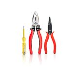 PEDWAL Combo set of 3, 1 pcs. Combination Plier 200 mm, 1 pcs. Nose Pliers 150 mm, 1 pcs. Line Tester