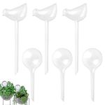 6 Pack Plant Watering Devices, Plastic Plant Watering Globes Bird Shape Self Watering System for Plants Automatic Irrigation Plant Waterer Bulbs Plant Feeders Drip Water for Indoor Outdoor Plants