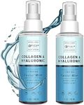 Clear Beauty Hyaluronic Acid & Collagen Face Mist - Moisturizes & Hydrates Skin & Calms Redness, Balancing & Toning Facial Mist Spray - Cruelty Free Korean Skin Care For All Skin Types - 4 OZ (2 Pack)