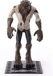 BendyFigs The Noble Collection Universal Monsters Wolf-Man - 7.5in (19cm) Noble Toys Bendable Figure Posable Collectible Doll Figures With Stand