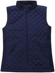 Bienzoe Women Quilted Casual Vest: Lightweight Sleeveless Jacket Navy S