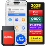 Autel MaxiAP AP200 Obd2 Scanner Auto OBDII Diagnostic Scan Tool for iOS & Android, Full System Car Check Engine Light Code Reader with Service Functions