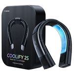 TORRAS COOLiFY 2S [Extended Battery Version] Neck Air Conditioner, Portable Personal Cooler Neck Fan, App Control Rechargeable Neck Fans that blow cold air for travel, Starry Black…