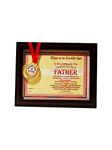 Northland The World's Best Father Framed Certificate with World's #1 Father Gold Medal- Unique Gifts for Father (Size 9.2 x 7.2 in inches)