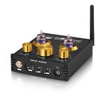 Douk Audio P1 Tube Preamp, Bluetooth 5.0 GE5654 Valve Hi-Fi Preamplifier, Wireless Receiver, Audio Decoder Vacuum Pre Amp, USB DAC, APTX-HD (P1)