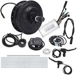 E-Bike Conversion Kit, 48V 500W Electric Bicycle Rear Wheel Conversion Kit Electronic Bike Rear Wheel Hub Motor Set with KT‑900S Display Meter for 12G Wheel(27.5in)