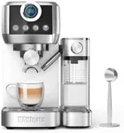 MAttinata Espresso Machine 20 Bar, Cappuccino Machine with Automatic Milk Frother, Coffee Maker with Touchscreen, Latte Machine for Home Present, Stainless Steel Style