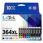 LxTek 364XL Compatible Ink Cartridge Replacement for HP 364XL for Photosmart 5510 5520 6510 6520 7510 7520 Officejet 4610 4620 Deskjet 3070A (4 Black 2 Cyan 2 Magenta 2 Yellow,10-pack)