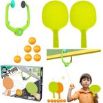 Storio Hanging Table Tennis Trainer Ball Set Ping Pong Indoor Games for Kids | Interactive Fun with 2 Rackets and 5 Balls