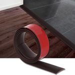 Yipscazo Self Adhesive Vinyl Floor Transition Strip - Floor Transition Strip for Wood to Tile, Carpet Transition Strip, Threshold Strip (4cm,12FT,Dark Brown)