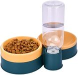 Noa Store Pet Food and Water Dispenser - 2-in-1 17oz Gravity-Fed Bowl for Dogs and Cats - Easy to Use - Compact, Stylish Design - Keep Your Pet Hydrated and Fed on The Go - Orange, 8.2"x11.8"x7.4"