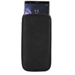 DFV mobile - Waterproof and Shockproof Neoprene Sock Cover, Slim Carry Bag, Soft Pouch Case for NUU Mobile A1 - Black