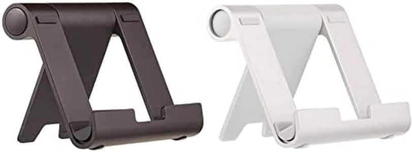 Amazon Basics Multi-Angle Portable Stand for iPad Tablet, E-Reader and Phone - Black + Silver