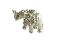 SJ Shree Jewellers® Pure Silver Solid Hathi Idol for Puja, Vastu and Rahu (Chandi ka haathi, Single Small Elephant)