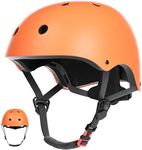 67i Toddler Bike Helmet - Girls Helmets (18.9"-21.2") with 11 Ventilation Vents, Adjustable Knob & Double Buckle, ABS EPS Layered Safety for Ages 1-4 (Orange)