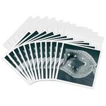 3dRose Masquerade in Antique Black Glitter - Greeting Cards, 6 x 6 inches, Set of 12 (gc_7031_2)