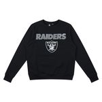 FOCO NFL Women's Wordmark Sequin Sweatshirt, Las Vegas Raiders, S