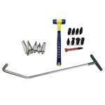 QDentMov Dent Removal Rods Kit(17 Pieces), Double Twisted Interchangeable Tip Rod-1/2'' Diameter(12mm) with Tap Down,Paintless Dent Repair Tool for Car Body Minor Dents, Door Dings and Hail Damage