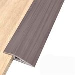 10FT Floor Transition Strip Vinyl Door Threshold Flooring Transition Strip Self Adhesive Carpet Edging Strip for Laminate Doorway Edge, Cover Height Within 20mm(Gray Wood Grain,7-10mm)