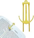 Anchor Page Holder for Hands Free Reading Book Opener Reader Gift Metal Portable Music Recipe Book Hardcovers Paperbacks Magazines Clip Accessories, Gold