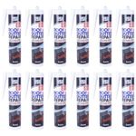 151 Roof & Gutter Repair Sealant, Black, Waterproof, Flexible, Weather-Resistant, 280ml, Pack of 12