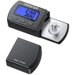 Proster Digital Turntable Stylus Force Scale Gauge 0.01-5g with LCD Backlight 5g Calibration Weights Stylus Force Needle for Turntable Tonearm Phono Cartridge - with Protective Pouch