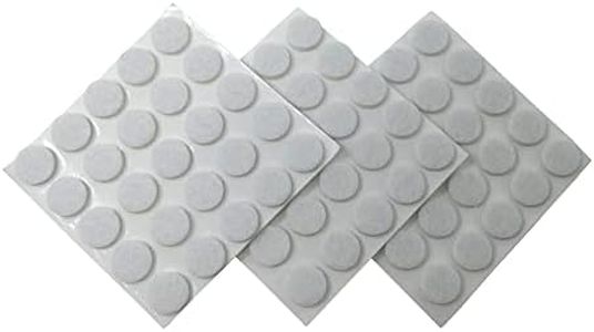 Shepherd Hardware 9957 3/8-Inch Self-Adhesive Felt Furniture Pads, 75-Pack, White