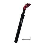Jane Eyre Spring Suspension Seat Post with 27.2, 30.8 or 31.6 mm Diameter, Bicycle Seat Post Suspension for E-Bike, MTB, Downhill, Trekking City Bike (Red 27.2 mm)
