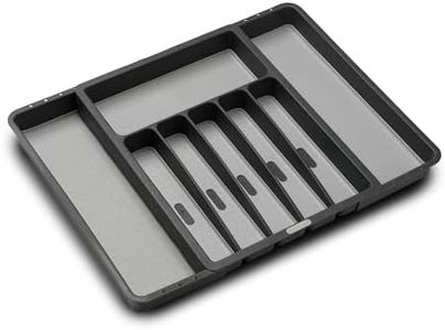 madesmart 29608 Classic Expandable Silverware Tray, Plastic, Granite, Silverware