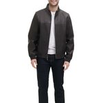 Tommy Hilfiger mens Bomber Faux Leather Jackets, Dark Brown, X-Large Tall US