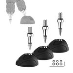 NEEWER Tripod Feet Pad with Detachable Tripod Spikes, 3 Set Non Slip 60mm Diameter Tripod Monopod Rubber Feet Spikes Replacement with 3/8" Screw, Extra Stability and Flexible Angle