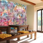 murimage Photo Wallpaper Colorful Stones 366 x 254 cm Including Paste Wall Mural 3D Graffiti Grunge Art Bricks Vintage Urban Kids Room