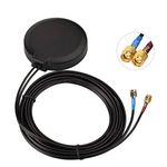 Bingfu 4G LTE Cellular GPS Adhesive Magnetic Mount Antenna for Vehicle Car Truck Bus Van 4G LTE GPS Tracker Real Time Tracking Mobile DVR Security Camera Video Recorder Industrial Gateway Modem Router